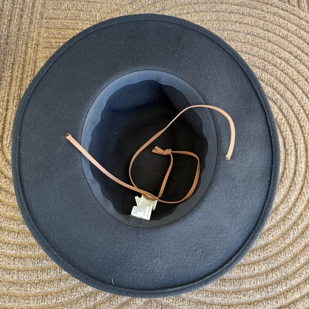 NWT Forever 21 Black 100% Wool Hat Fedora Cowboy Cowgirl